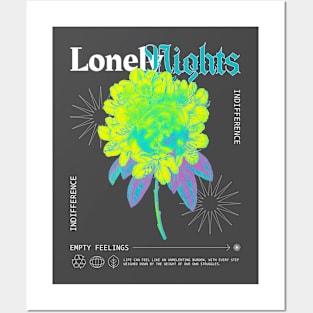 Lonely Nights Sad Sadness Emotions Feelings Wild Flower Floral Posters and Art